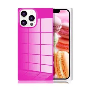 Omorro Funda cuadrada para iPhone 14 Pro de neón para_1