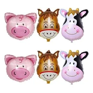 HORUIUS Globos de animales de granja globo de Mylar con_1