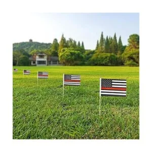 Newperlite Bandera de palo de bomberos americanos de línea_6