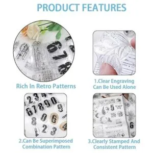 Modixun 4 temas 34 sellos transparentes sello retro de_3