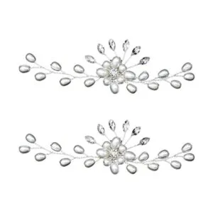 Amosfun 2 hebillas de zapatos de perlas de cristal_1