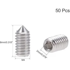 uxcell Juego de 50 tornillos hexagonales internos de 4 x_2