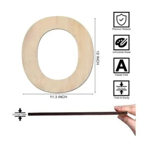 Letra O de madera de 12 pulgadas 14 de pulgada de_2