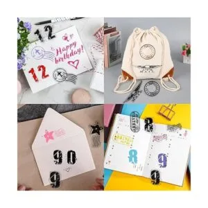 Modixun 4 temas 34 sellos transparentes sello retro de_5