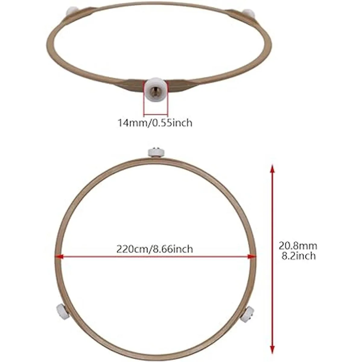 SDTC Tech Anillo giratorio para microondas con rodillos de_3