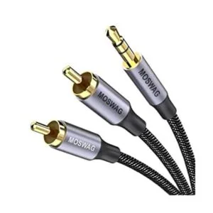 MOSWAG Cable RCA de 2 RCA a 0.138 in Cable de audio de 10_1