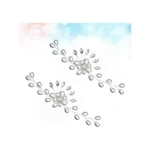 Amosfun 2 hebillas de zapatos de perlas de cristal_6