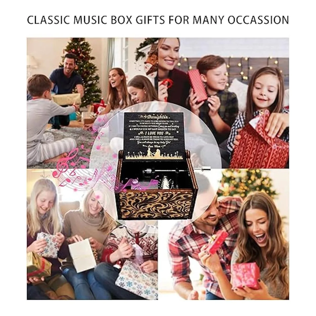 HEZNZXQ Caja de música de madera cajas de música You are_3