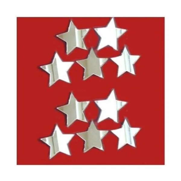 Etiqueta engomada del espejo de las estrellas pequeñasDIY_3