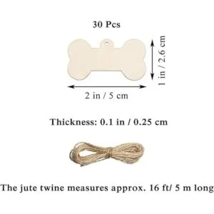30 piezas de mini huesos de madera DIY recortes de 2_2