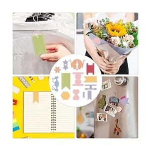 INFUNLY 13 troqueles de corte de marcapáginas de metal_6