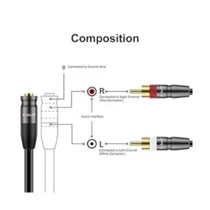 JD Cable de audio RCA doble de 0.138 in a cable de audio_3