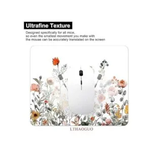 LTHAOGUO Alfombrilla de mouse de flores florales de_4