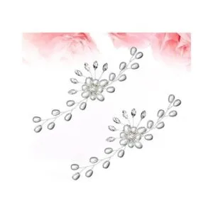 Amosfun 2 hebillas de zapatos de perlas de cristal_4