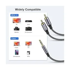 MOSWAG Cable RCA de 2 RCA a 0.138 in Cable de audio de 10_2