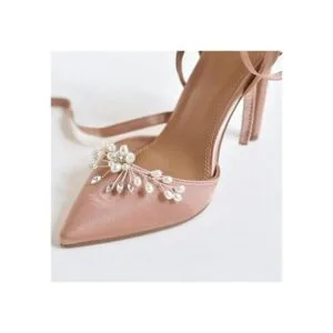 Amosfun 2 hebillas de zapatos de perlas de cristal_3