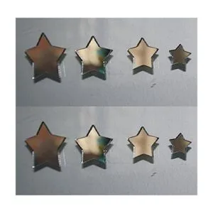 Etiqueta engomada del espejo de las estrellas pequeñasDIY_1