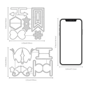 INFUNLY 13 troqueles de corte de marcapáginas de metal_2