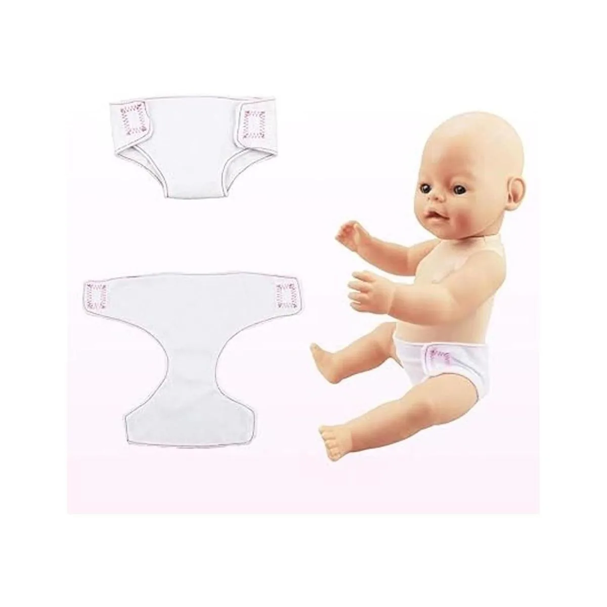 DCBEAUTIFUL Paquete de 4 pañales de bebé para muñecas de_5