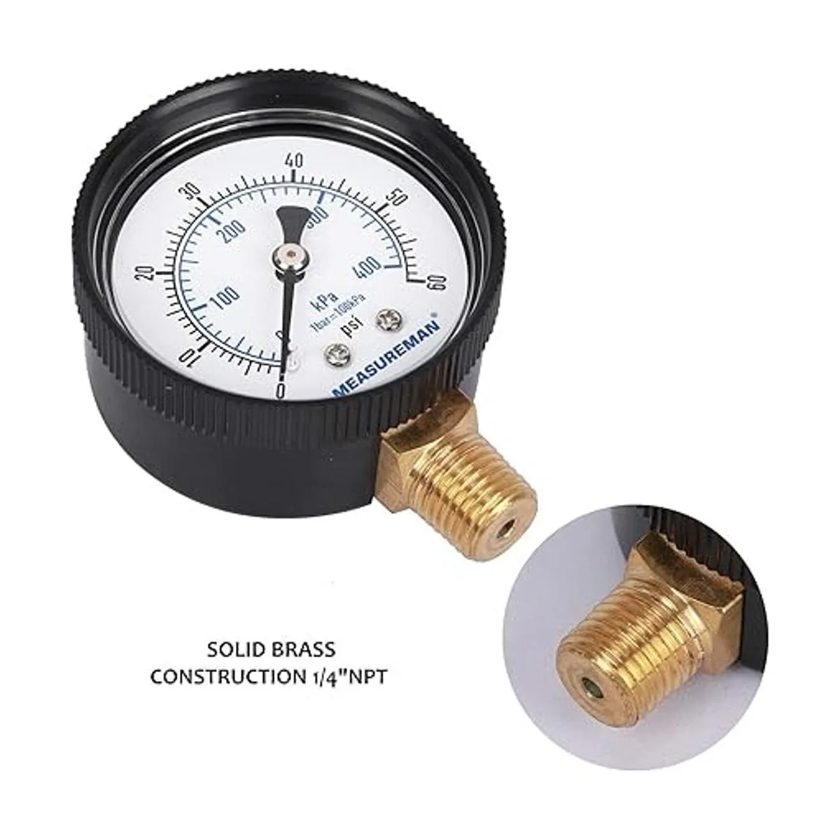 Measureman Medidor de presión de piscina de 2 pulgadas_5