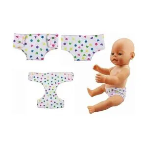DCBEAUTIFUL Paquete de 4 pañales de bebé para muñecas de_2
