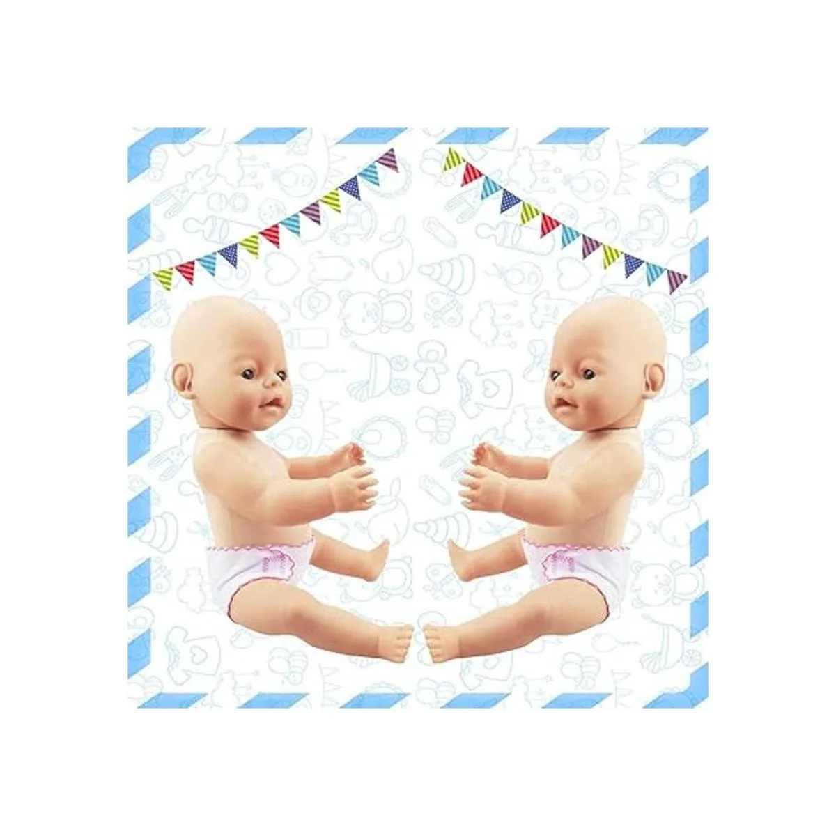 DCBEAUTIFUL Paquete de 4 pañales de bebé para muñecas de_3