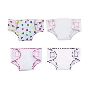 DCBEAUTIFUL Paquete de 4 pañales de bebé para muñecas de_1