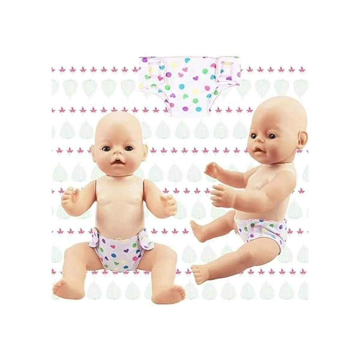 DCBEAUTIFUL Paquete de 4 pañales de bebé para muñecas de_4