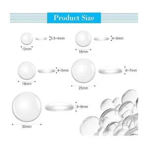 100 piezas de cabujones de cúpula de cristal transparente_2