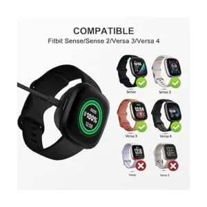 Cable de carga USB de 3.3 pies compatible con Fitbit_2