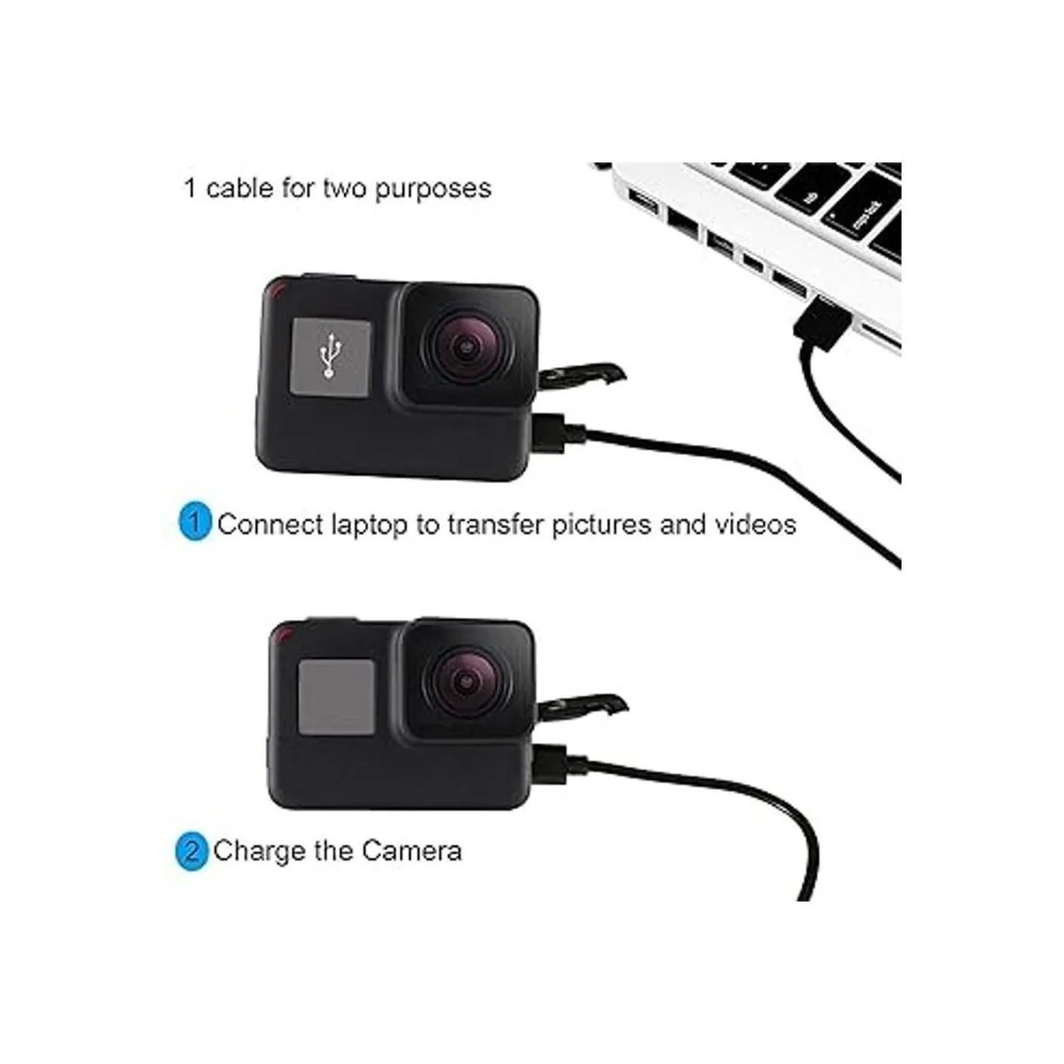 Suptig Cable de carga tipo C paquete de 2 cables de carga_3