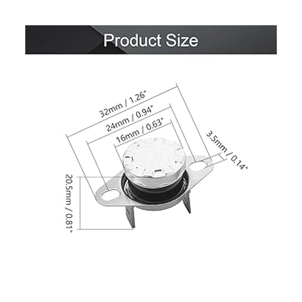 Fielect KSD301 NC 85C Interruptor termostático de_2