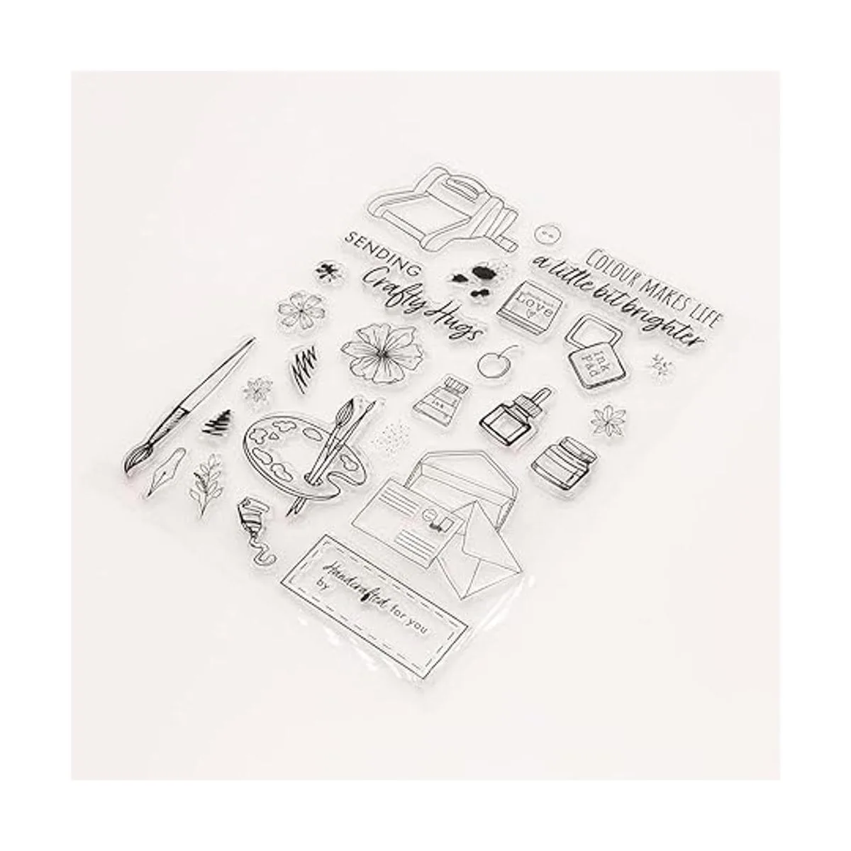 Lily Craft Linda Craft Sellos transparentes de color que_4