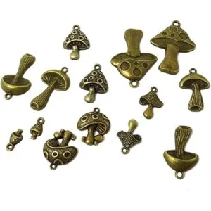Honbay 42 colgantes de aleación de hongos con bonitos_4