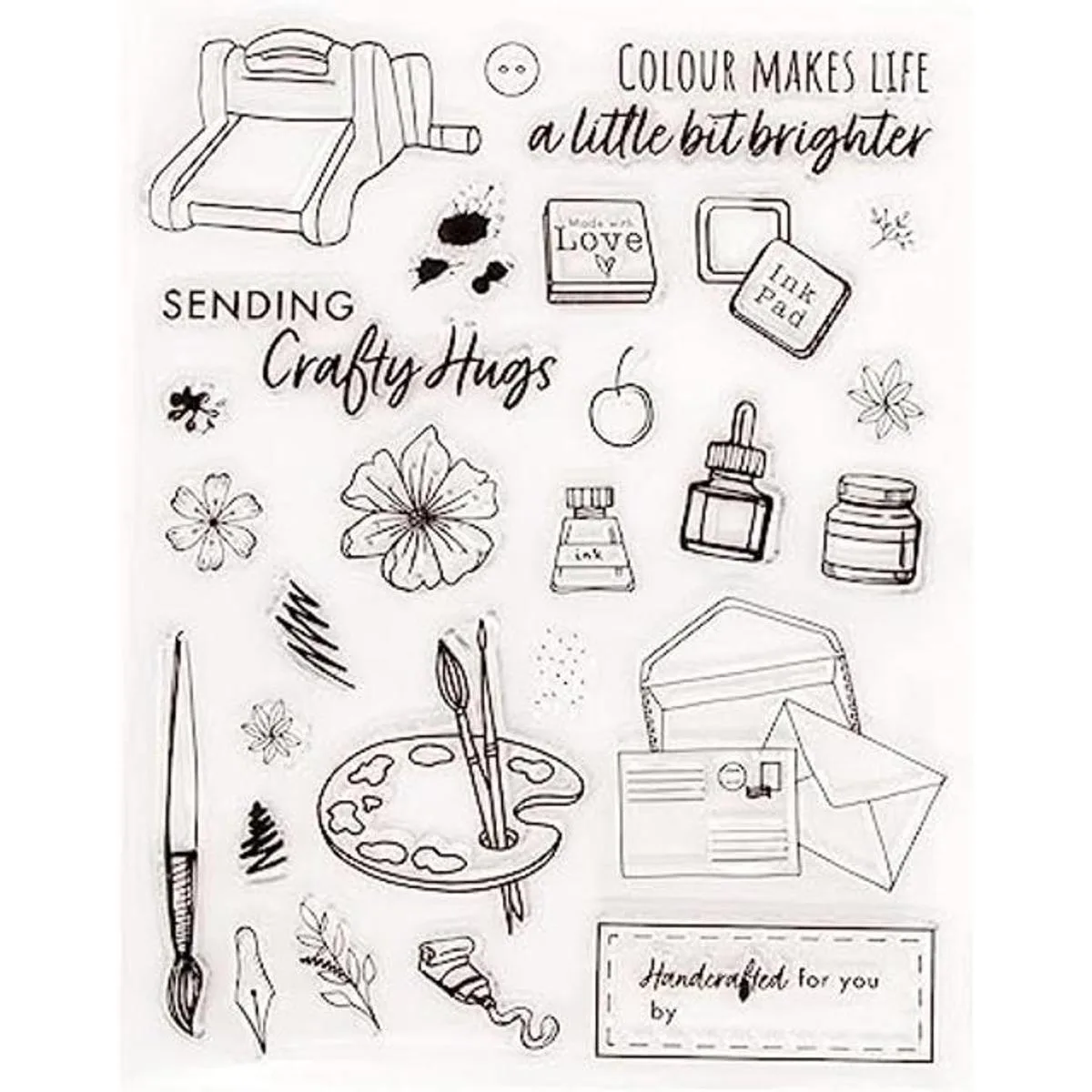 Lily Craft Linda Craft Sellos transparentes de color que_1