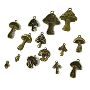 Honbay 42 colgantes de aleación de hongos con bonitos_5