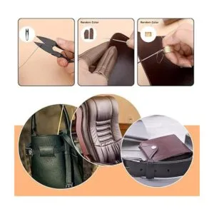 Kit de costura de cuero kit de reparación de tapicería de_6