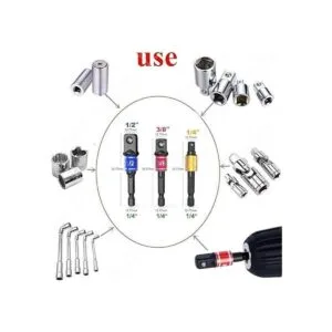 CIGOTU Juego de extensiones de adaptador de llaves de mano_4