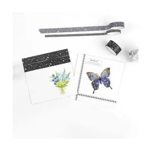 Dizdkizd Juego de cinta washi en blanco y negro 20 rollos_5