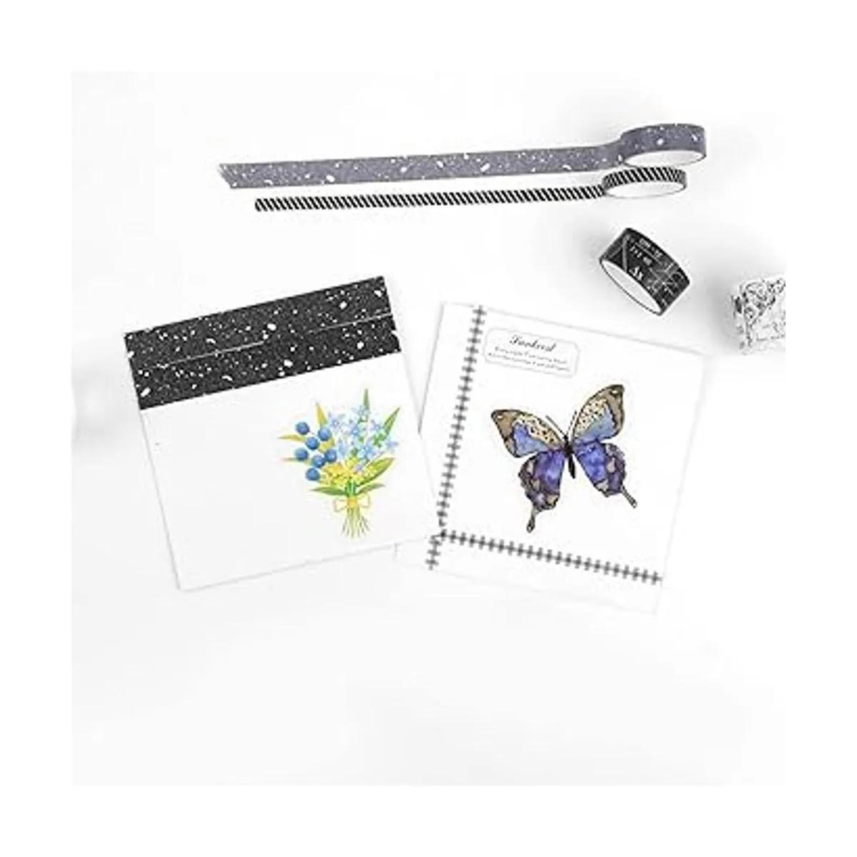 Dizdkizd Juego de cinta washi en blanco y negro 20 rollos_5