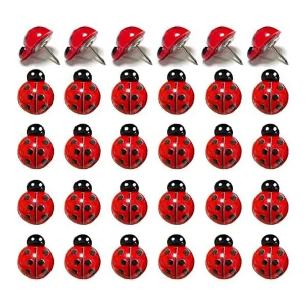30 alfileres de mariquitas para el pulgar diseño creativo_1
