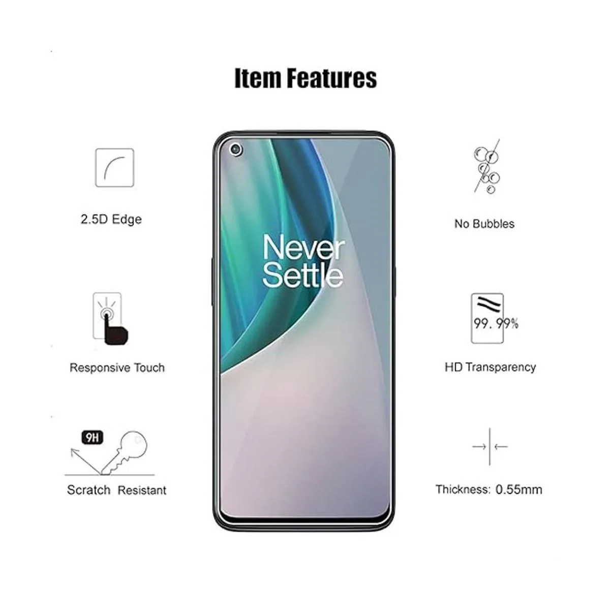 33 para OnePlus Nord N10 5G paquete de 3 Protector de_2