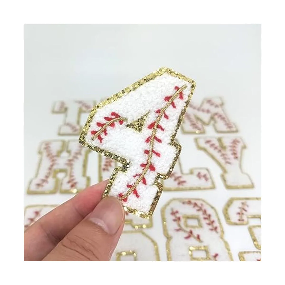 4 parches de chenilla universitaria de 5 números 2.95_5