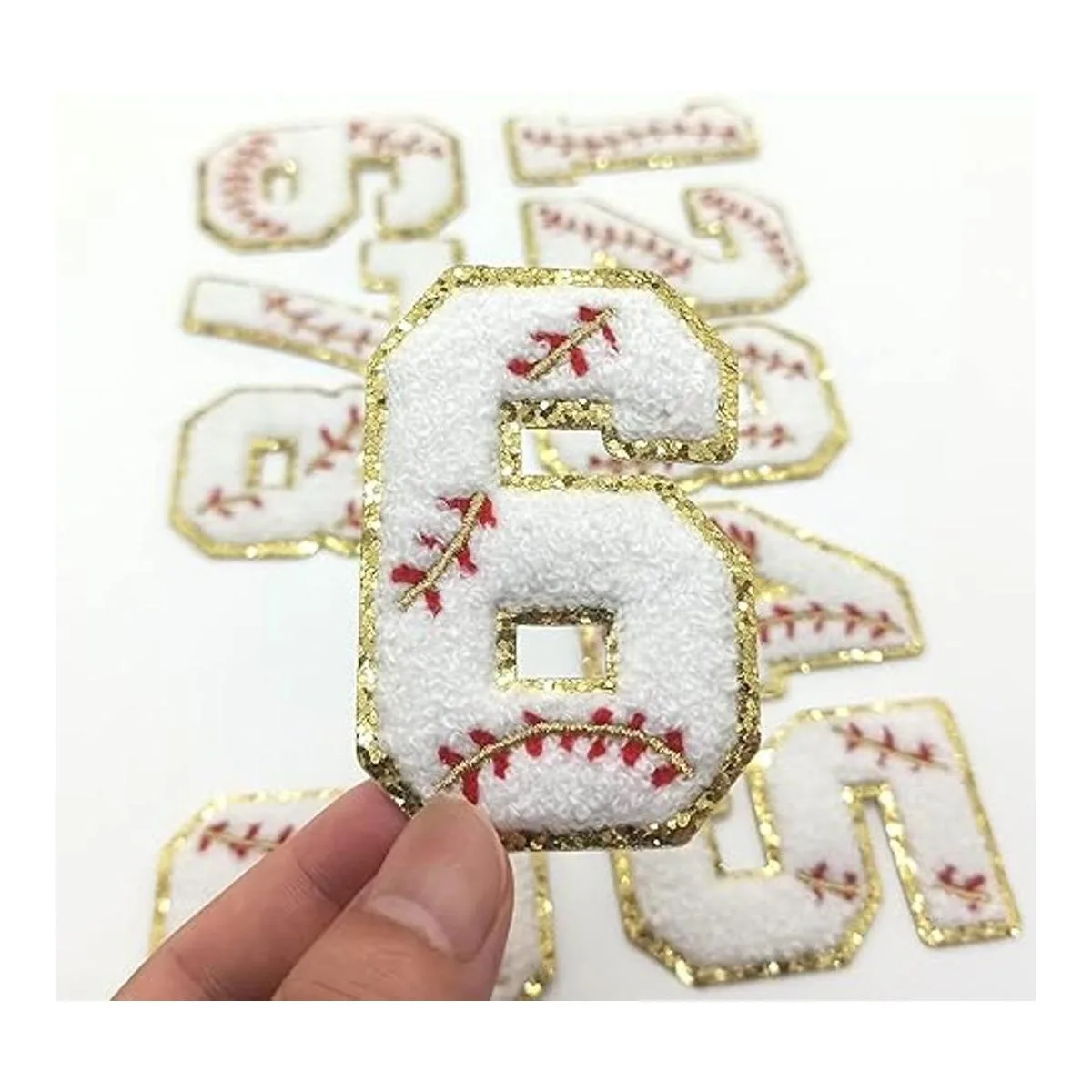 4 parches de chenilla universitaria de 5 números 2.95_4