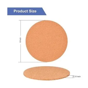 Paquete de 6 posavasos de corcho de 8 pulgadas platos_4