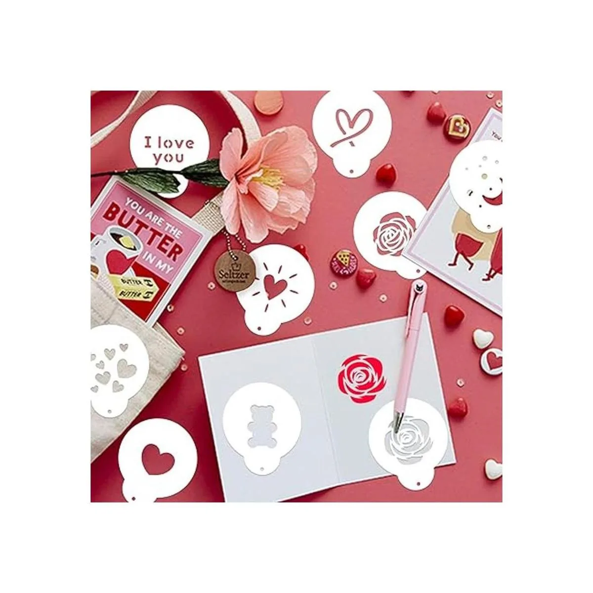 Konsait Plantilla de café 15 Piezas de Latte Art_7