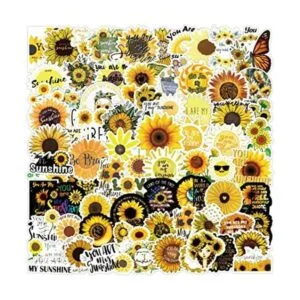 100 calcomanías de girasol calcomanías de girasol para_1