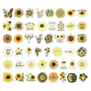 100 calcomanías de girasol calcomanías de girasol para_3