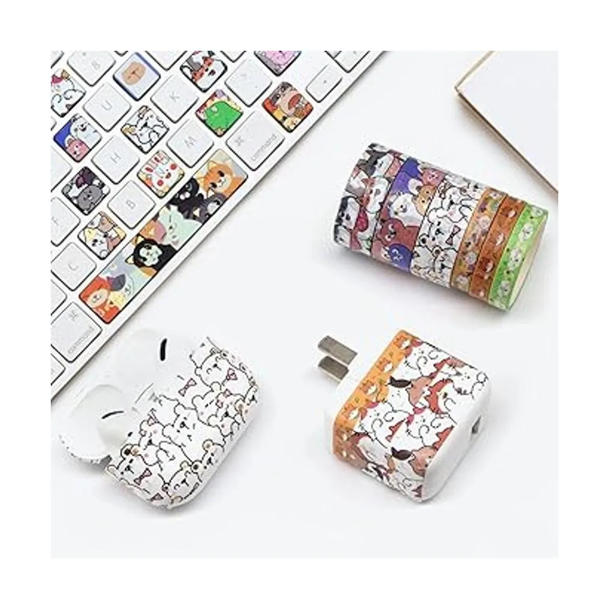 WAPETASHI Lindo juego de cinta washi 24 rollos de cinta_4