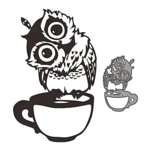 Animal Owl Metal Die CutsOwl on Cup Cutting Dies Cut_1